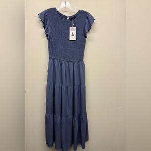 Elegant Blue Maxi Dress